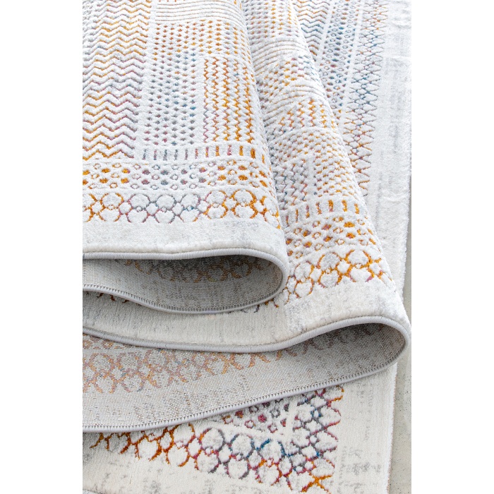 Paradise Beyaz Mavi Yumuşak Konforlu Rug M0147