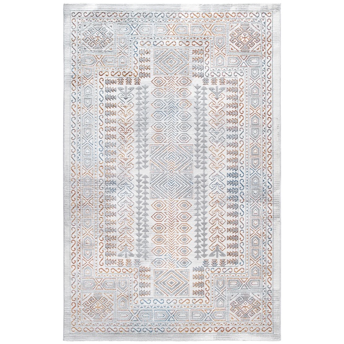 Paradise Beyaz Mavi Yumuşak Konforlu Rug M0148