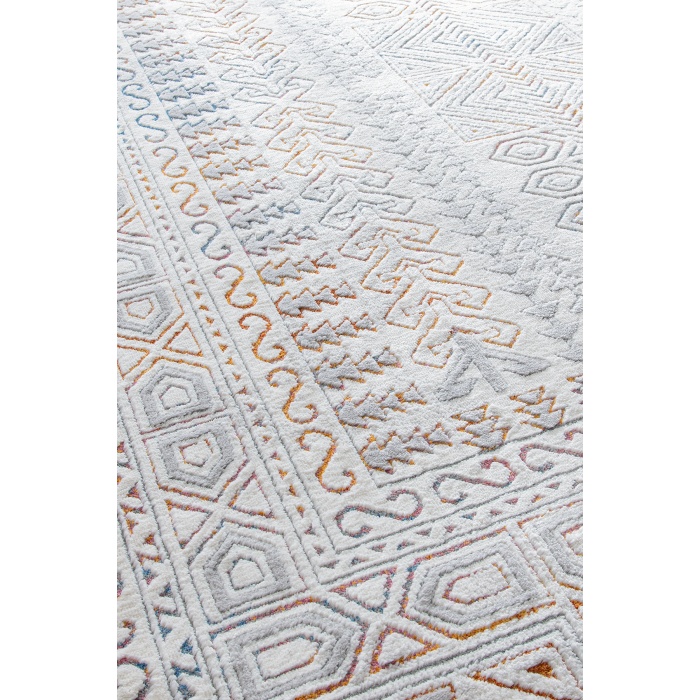 Paradise Beyaz Mavi Yumuşak Konforlu Rug M0148