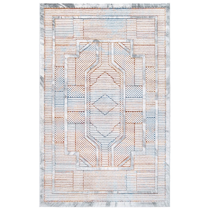 Paradise Beyaz Mavi Yumuşak Konforlu Rug M0146