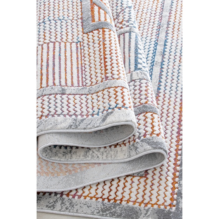 Paradise Beyaz Mavi Yumuşak Konforlu Rug M0146