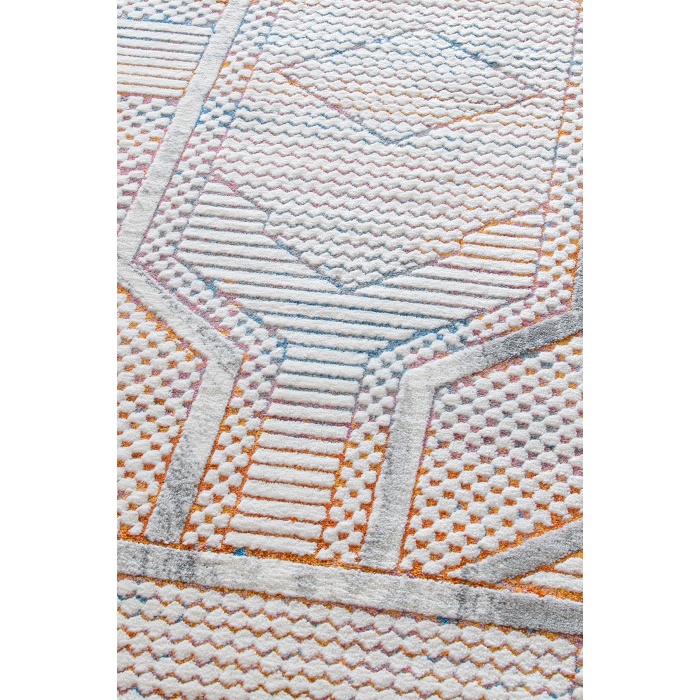 Paradise Beyaz Mavi Yumuşak Konforlu Rug M0146