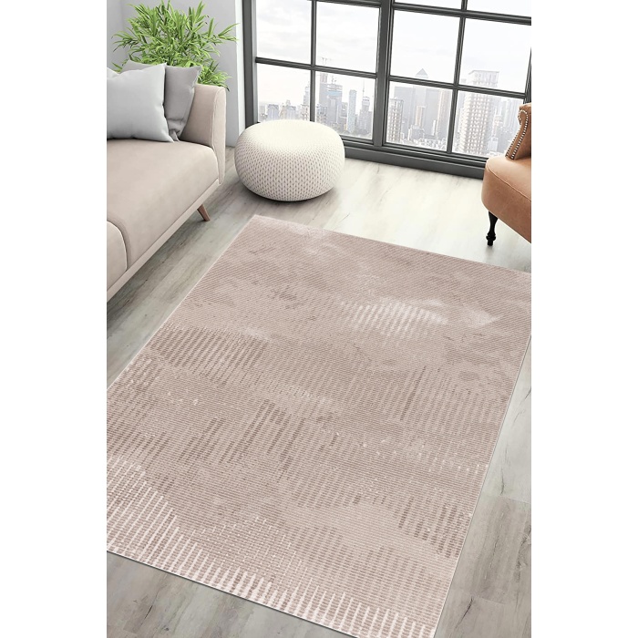 Elmina Açık Bej Yumuşak Konforlu Rug QP048