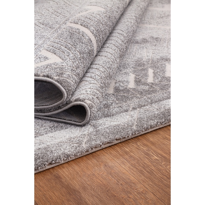 Elmina Yumuşak Konforlu Rug GRİ BEYAZ F0326