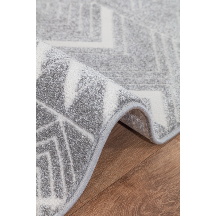 Elmina Yumuşak Konforlu Rug GRİ BEYAZ F0326