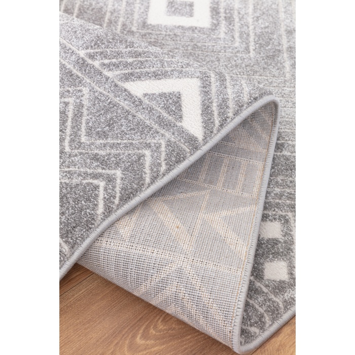 Elmina Yumuşak Konforlu Rug GRİ BEYAZ F0326