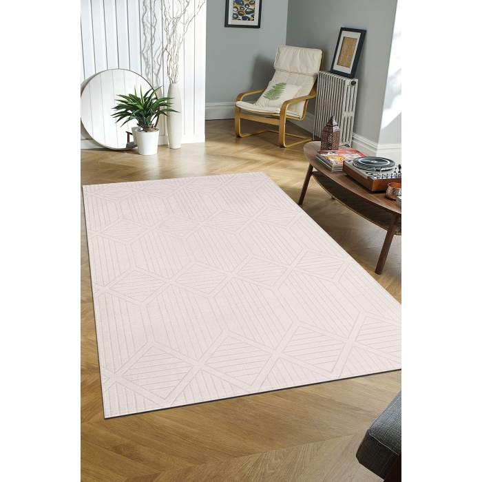 Troya Beyaz Yumuşak Konforlu Rug J0088