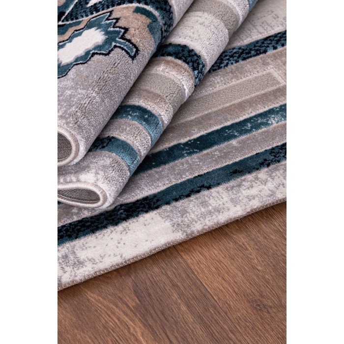 Troya Açık Mavi Yumuşak Konforlu Rug J0075