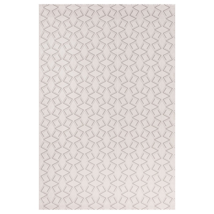 Troya Beyaz Gri Yumuşak Konforlu Rug J0086