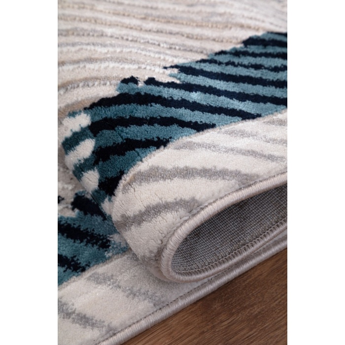 Troya Mavi Yumuşak Konforlu Rug J0074