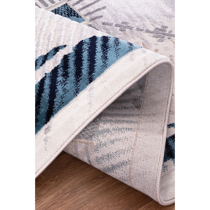 Troya Mavi Yumuşak Konforlu Rug J0074