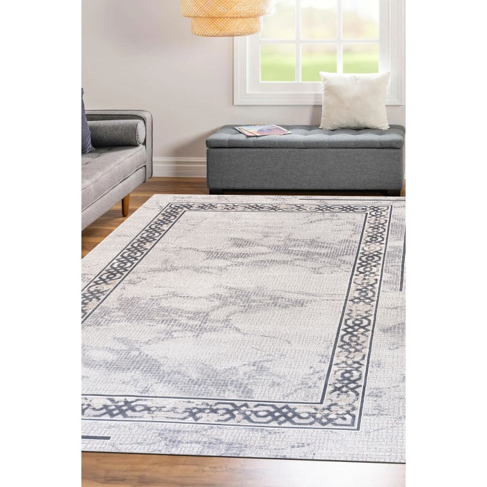 Troya Gri Yumuşak Konforlu Rug J0064