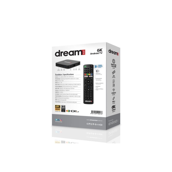 Dreamstar 6k Ultra Hd 4 Gb Ram 32 Gb Hafıza Android Tv Box (android 12) I-4 4-32