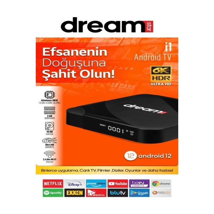 Dreamstar İ1 6k Android Tv Box (android 14 )