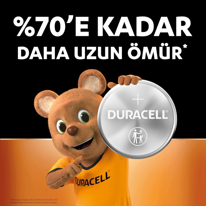 Duracell CR2032 Lityum Düğme Piller (4’lü Paket) 3V