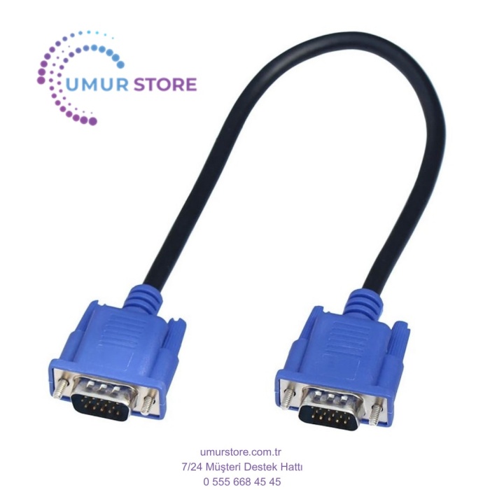 VGA Kablo 15 Pim VGA Erkek Erkek Görüntü Kablosu 50CM