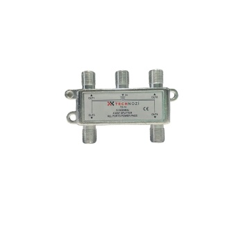 Technozi 4 lü Uydu Splitter Kablo Tv Rg6 4818p Çoklayıcı Dağıtıcı Anten Çanak Çevirici Switch Hub