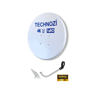 Technozi 70 cm 0.60 mm Off - Set Çanak Anten Siyah