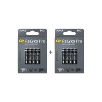 GP Recyko Pro 800 Mah Aaa Ince Kalem 8li Şarj Edilebilir Pil