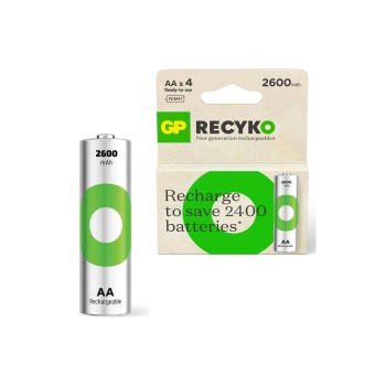 GP Recyko Şarjlı Pil Aa Kalem 2600mah x 4lü Ni-mh