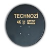 Technozi 70 cm 0.60 mm Off - Set Çanak Anten Siyah