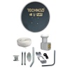 Technozi 70 cm Çanak Anten Siyah Full Set Dörtlü Lnb 50 Metre Kablo