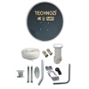 Technozi 70cm Çanak Anten Siyah Full Set Tekli Lnb 10 Metre Kablo 2 Adet Konnektör