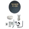 Technozi 70cm Çanak Anten Siyah Full Set Tekli Lnb 10 Metre Kablo 