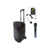 Rose RS-1545 Portatif Seyyar El+Kafa Telsiz Mikrofonlu 200 Watt Ses Sistemi