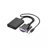 Technozi VGA To HDMI Kablo Çevirici Dönüştürücü Görüntü Aktarıcı Sesli AUX Kablo