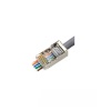 Technozi Yeni Nesil Delikli 100 Adet Metal Cat6 Ez Rj45 Konnektör Utp Jack
