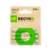 GP Recyko 650 mAh AAA Ni-Mh İnce Kalem Pil 2li Blister