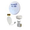 Technozi 70 cm Çanak Anten Full Set Dörtlü Lnb 50 Metre Kablo