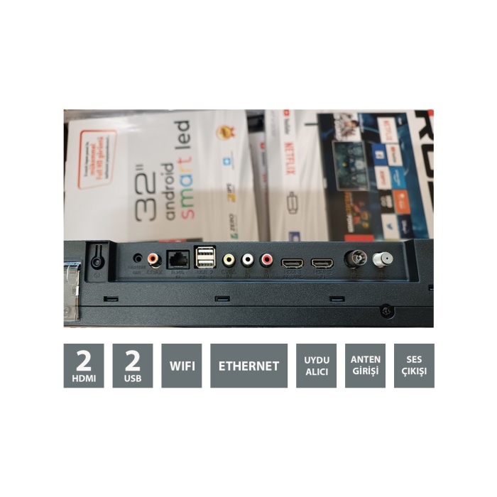 Rose ATV-332 32 81 Ekran Dahili Uydu Alıcılı HD Ready Smart LED TV