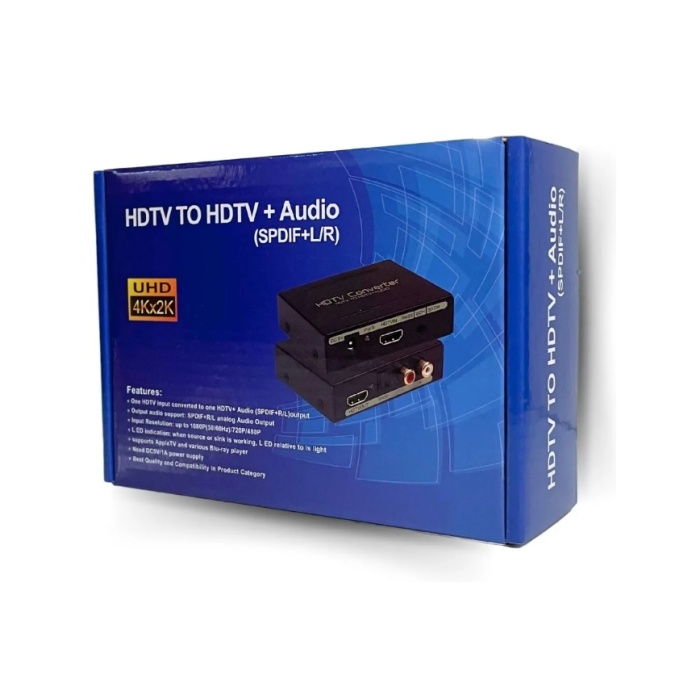 Techonozi Hdmı Ses Ayırıcı Hdmı To Hdmı + 3.5mm Audio + Optik Spdif Out Hdmı Ses Dönüştürücü Audio Extractor