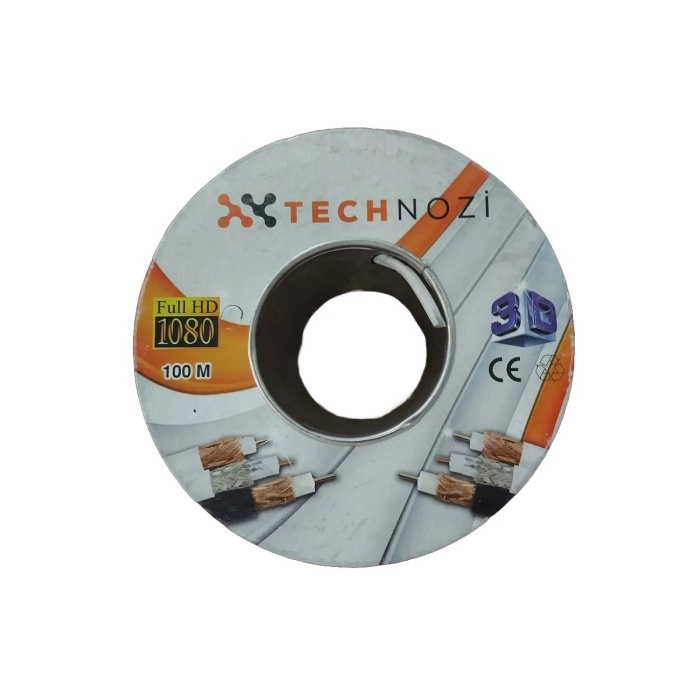 Technozi 100 Metre Çanak Anten Kablosu Rg6 U4 64 Tel Anten Kablosu