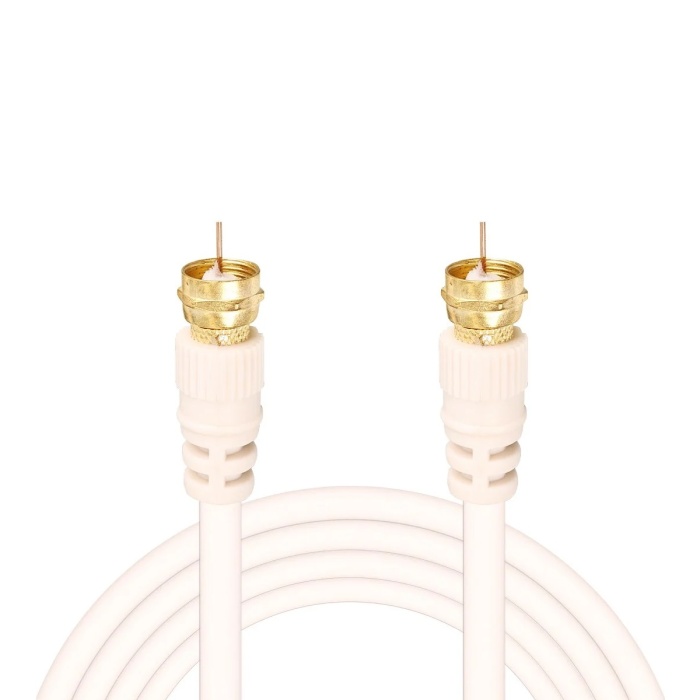 Technozi 15 Metre Anten Kablosu Hazır 4k Çanak Lnb Kablosu (Altın Gold Uç F Konnektör)