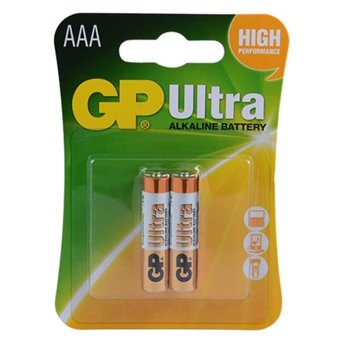 GP 24AU LR03, AAA Ultra Alkalin İnce Kalem Pil 2li
