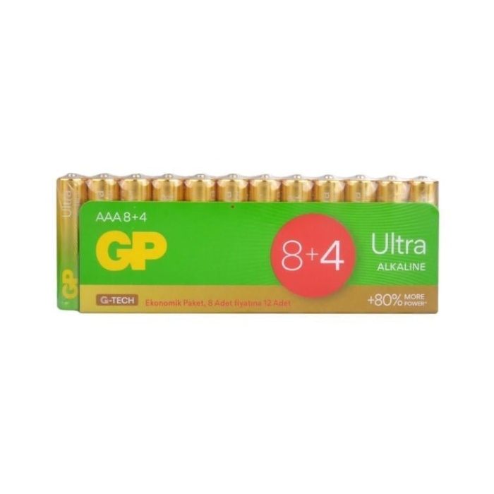 GP 24AU Alkaline LR03 AAA İnce Kalem Pil 12li