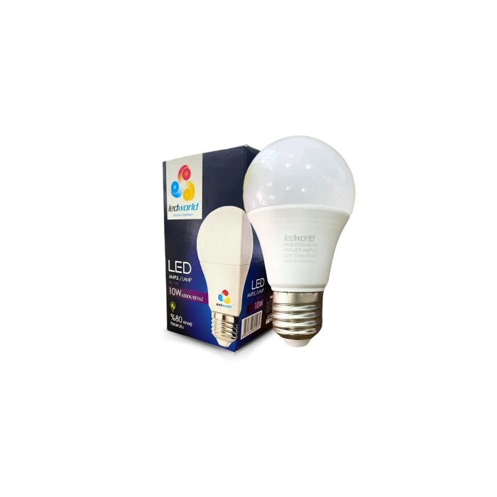 Technozi Led Ampul Beyaz Renk 10 Watt 1000 Lümen 6500 Kelvin(50 ADET)