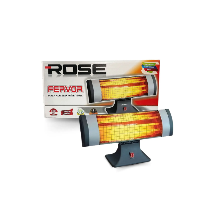 Rose Normal ve Ayak Altı Elektrikli Soba Isıtıcı 3 Çubuklu Emniyetli