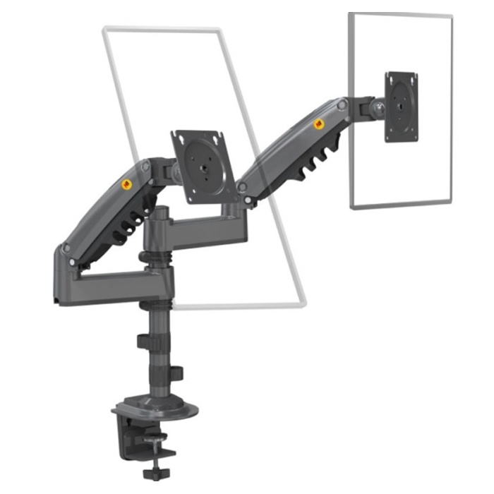 North Bayou Nb H180 Mnt05 Lcd Led Çift Monitör Tutucu Amortisörlü Monitör Standı