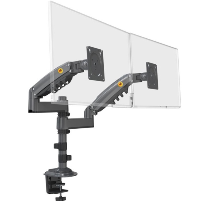 Vontech North Bayou Nb F160 17-27  Çift Kol Amortisörlü Vesa Monitör Standı Monitör