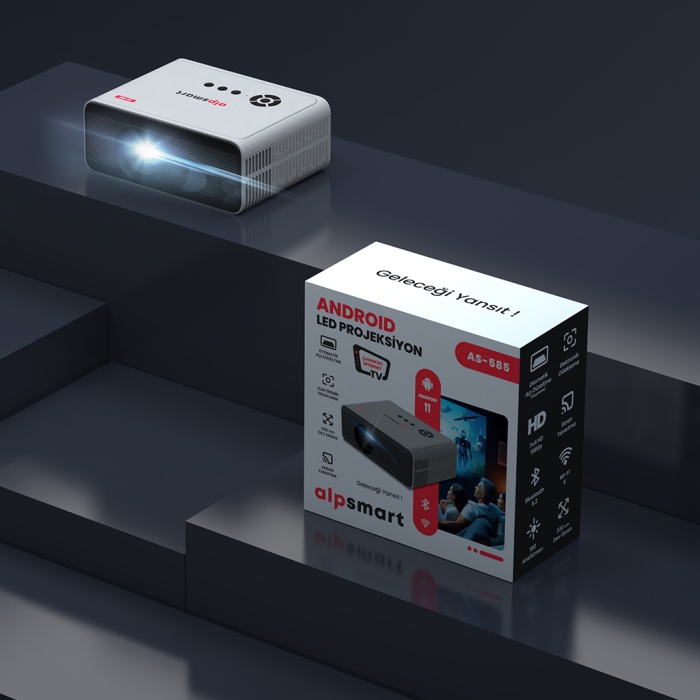 Alpsmart AS-585 Android Projeksiyon Yeni Nesil