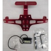 KATLANABİLİR ARKA PLAKALIK - LED IŞIKLI - CNC METAL - PARLAK RENKLER - KIRMIZI