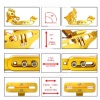 KATLANABİLİR ARKA PLAKALIK - LED IŞIKLI - CNC METAL - PARLAK RENKLER - MAVİ