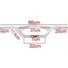 HARLEY CHOPPER GIDON - 22MM - KROM