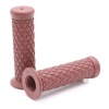 CHOPPER ELCİK - GERÇEK KAUÇUK - 22MM - BORDO RENK-UCU KAPALI