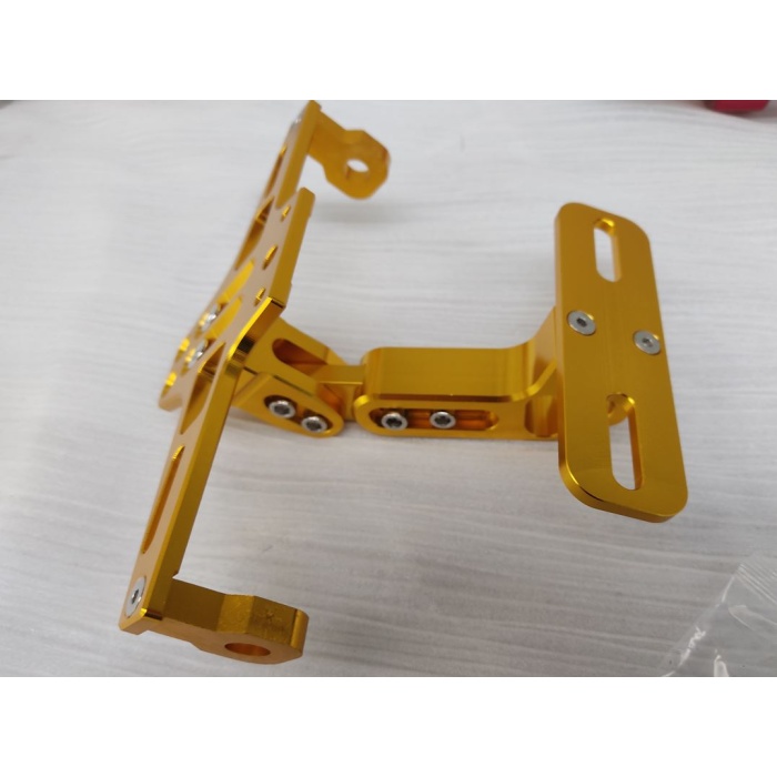KATLANABİLİR ARKA PLAKALIK - LED IŞIKLI - CNC METAL - PARLAK RENKLER - GOLD - SARI RENK