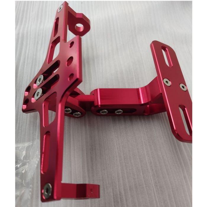 KATLANABİLİR ARKA PLAKALIK - LED IŞIKLI - CNC METAL - PARLAK RENKLER - KIRMIZI
